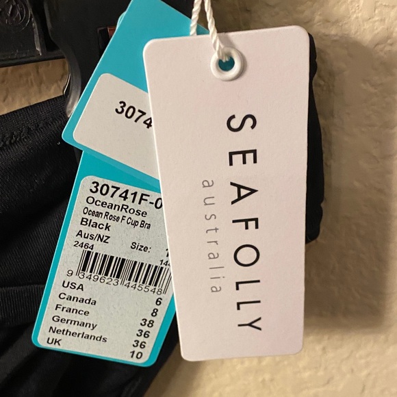 Seafolly Black Floral Underwire Bikini Set - Picture 2 of 8